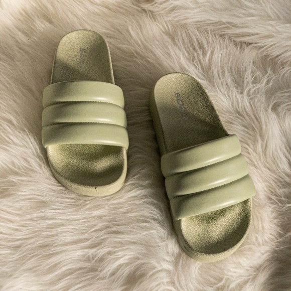 SunnyMia Shoes - MINT Puff Slide Sandals